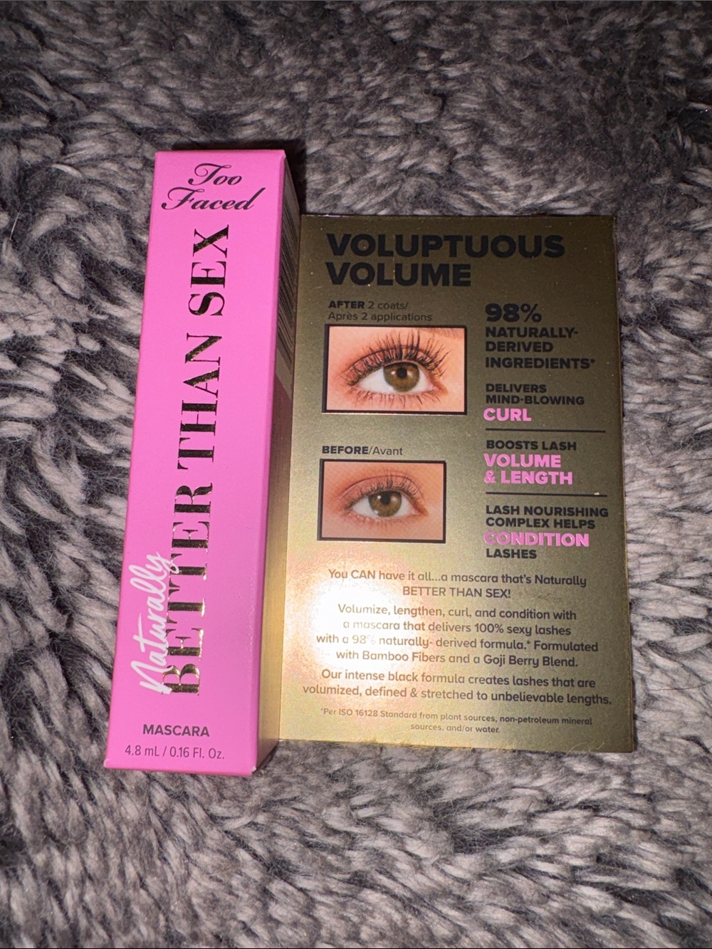 Too Faced Naturally Better Than Sex Mascara - Pink & Gold Box